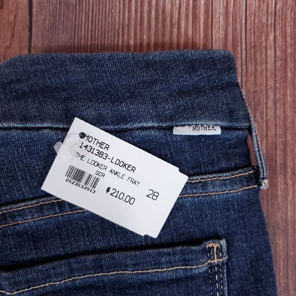 NWT Mother Womens Size 28 The Looker Ankle Fray Girl Crush Denim Jeans $210 - Picture 9 of 16